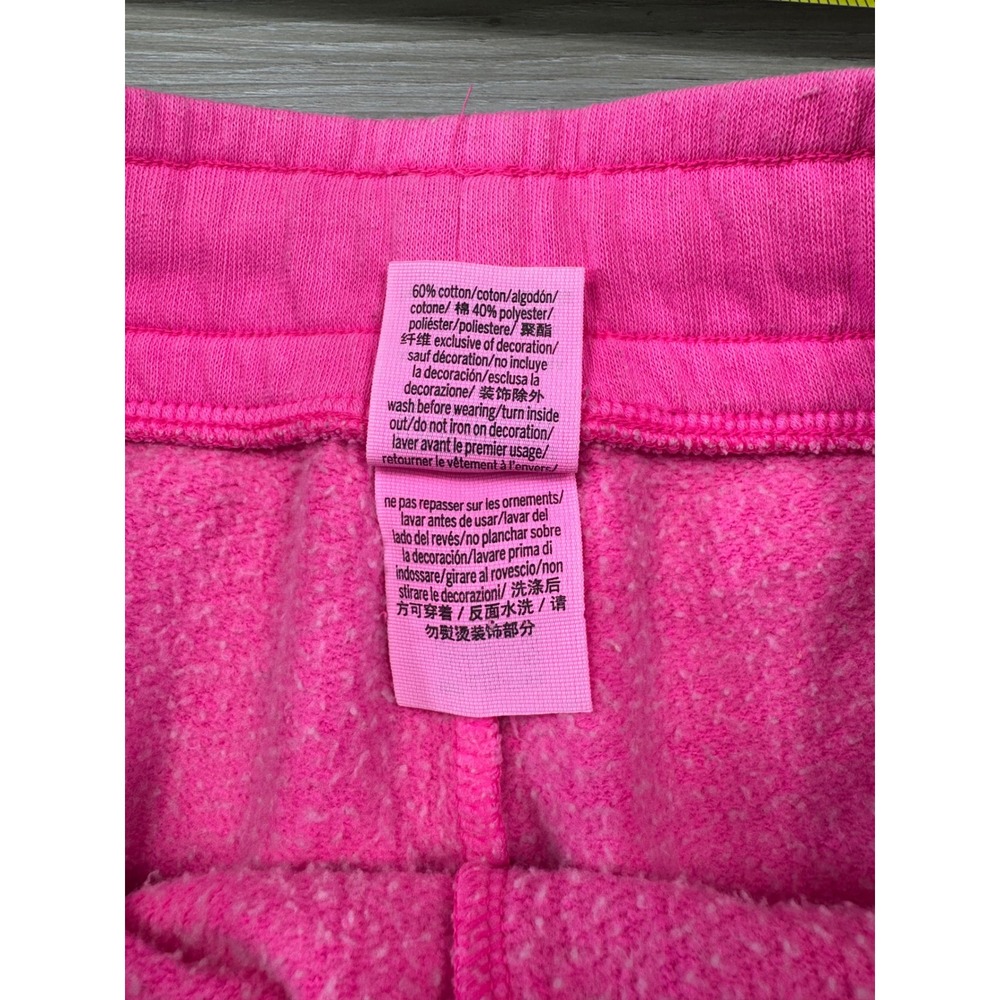 Y2K PINK Victoria's Secret Jogger Sweatpants Pink WMNS XS White Logo Barbiecore - Picture 11 of 13